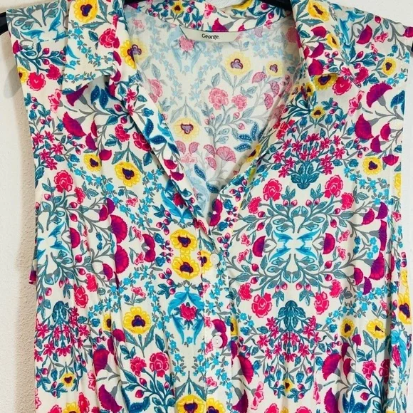 Pattern mixed print summer dress George size 14 new colourful holiday - Picture 4 of 8